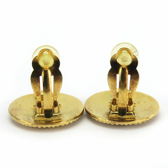 CHANEL Gold Plated Coco Mark Earrings ⭐ - Picture 5 of 9